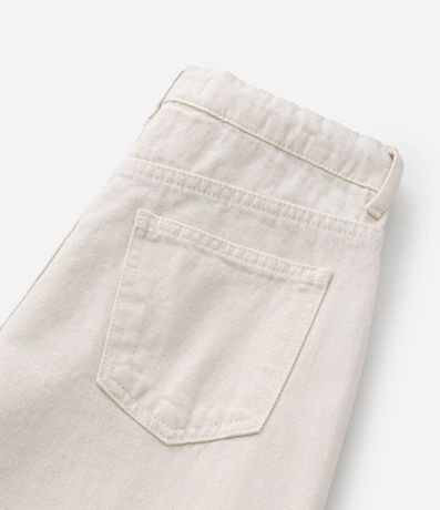 Pantalón Infantil Wide Leg en Sarga con Broderie en la Bajo - Tam  7 a 14 años 7