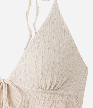 Blusa Frente Única Texturizada con Lazo y Bajo Nube 7