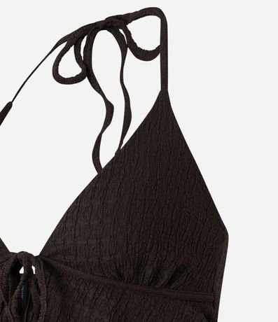 Blusa Frente Única Texturizada con Lazo y Bajo Nube 11