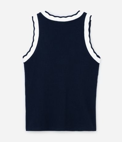 Blusa Musculosa en Ribana con Cuello V en Retilínea Curve & Plus Size 6