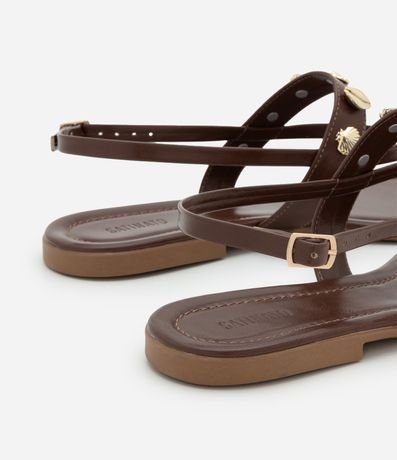 Sandalia Plana con Tiras Finas y Colgantes de Fondo del Mar 3