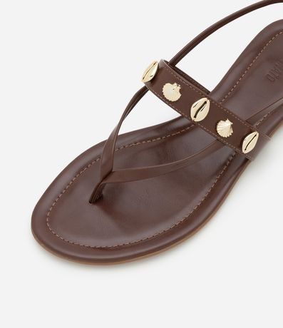 Sandalia Plana con Tiras Finas y Colgantes de Fondo del Mar 4