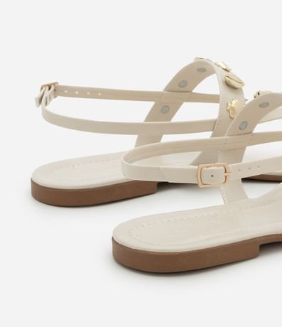 Sandalia Plana con Tiras Finas y Colgantes de Fondo del Mar 3