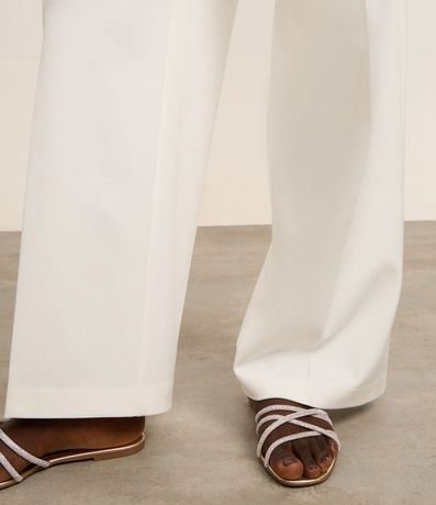 Sandalia Plana con Tiras Brillosas 5