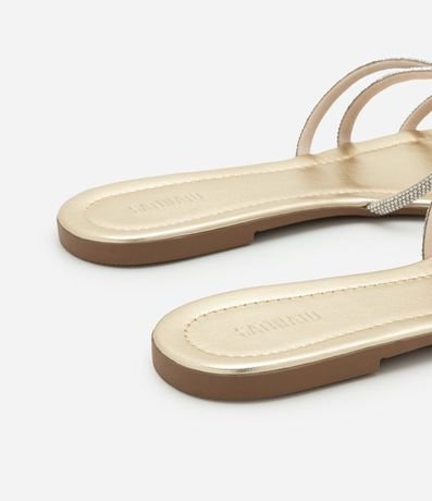 Sandalia Plana con Tiras Brillosas 3