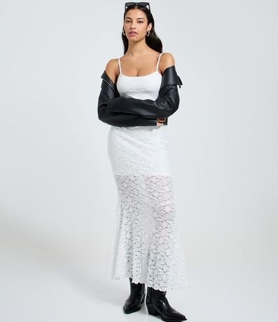 Vestido New Midi en Encaje con Bretel Fino 2