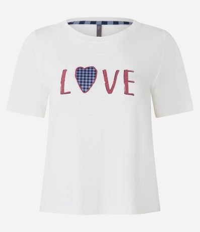 Blusa de Pijama en Viscosa con Estampado Love 4