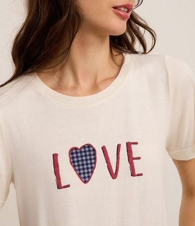 Blusa de Pijama en Viscosa con Estampado Love 3