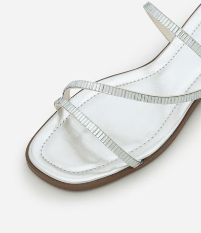 Sandalia Plana con Tiras Finas y Espejitos 3