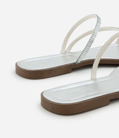 Sandalia Plana con Tiras Finas y Espejitos 4