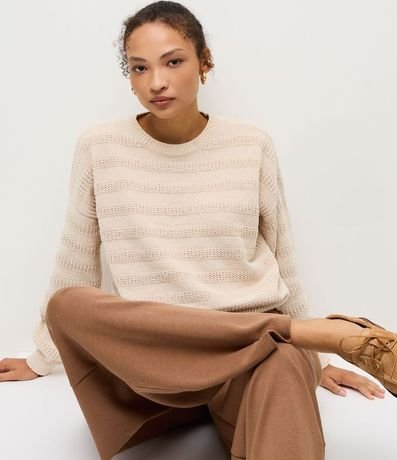 Blusa en Punto Texturizado con Lineas Horizontales 3