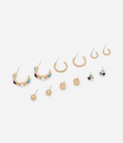 Kit 06 Caravanas en Metal con Formatos Diversos