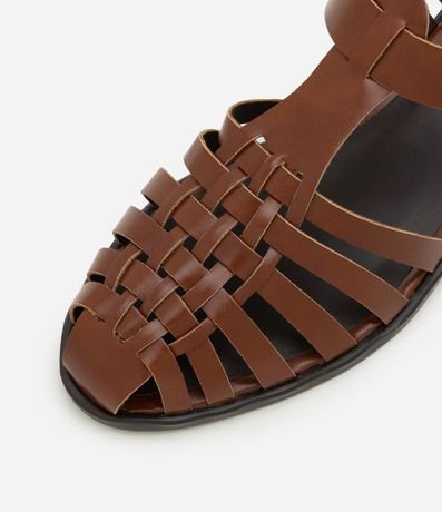 Sandalia Plana Fisherman con Tiras Tranzadas 4