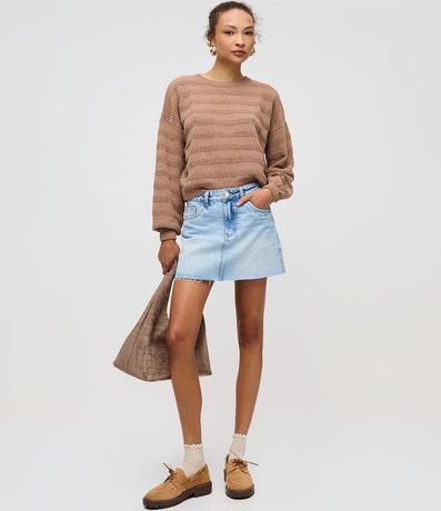 Blusa en Punto Texturizado con Lineas Horizontales 2