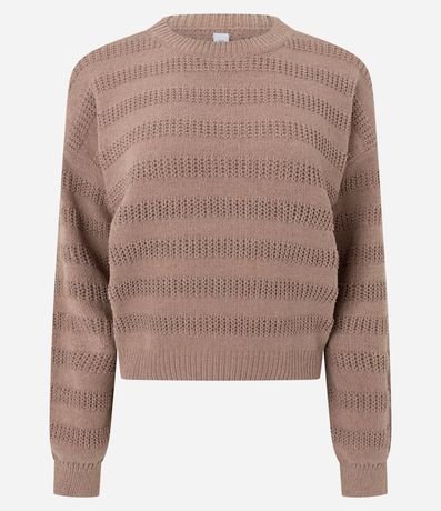 Blusa en Punto Texturizado con Lineas Horizontales 4