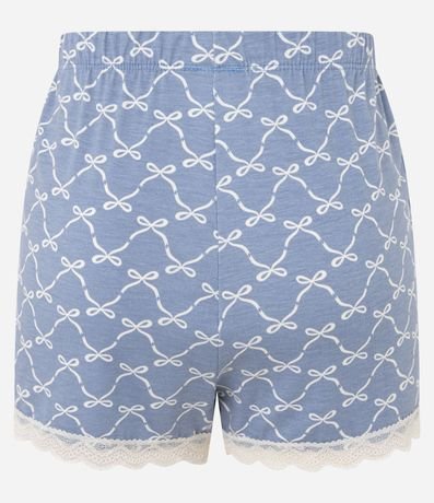 Short de Pijama en Viscosa con Estampa de Lacitos 6