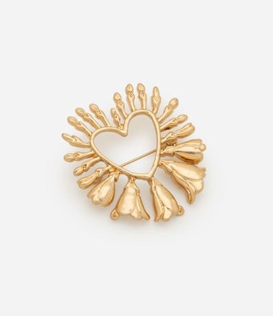 Broche Cutout en Metal con Formato de Corazón