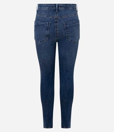 Pantalón Skinny Cropped en Jeans con Barra Doblada 2