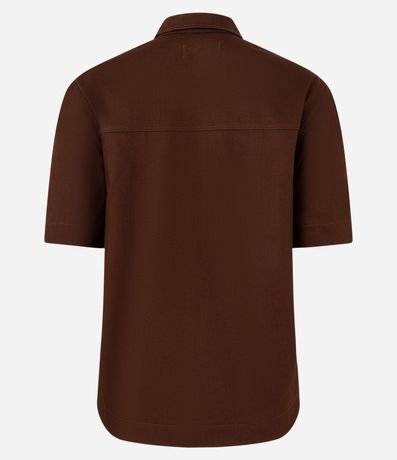 Camisa en Sarga con Bolsillo en el Pecho 6