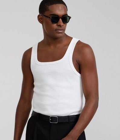 Musculosa en Rib con Textura Acanalada