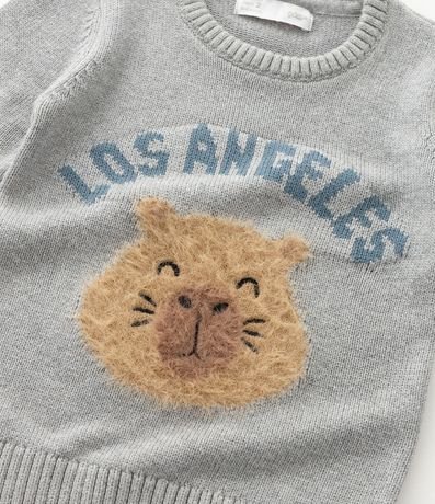 Suéter Infantil en Efecto Punto con Aplicación de Carpincho – Talle 1 a 5/6 6