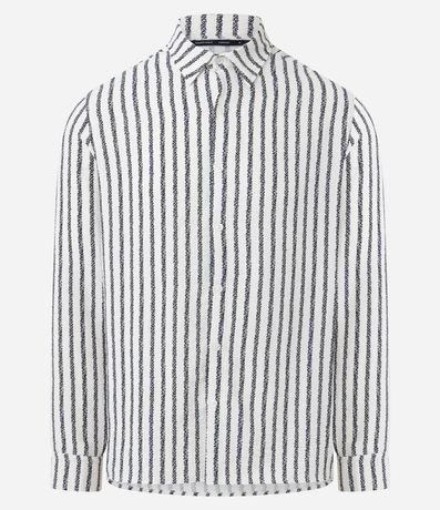 Camisa Comfort en Sastre con Rayas Verticales 5
