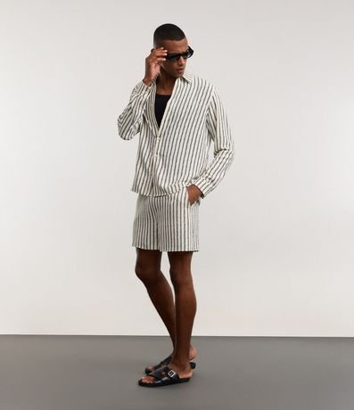 Camisa Comfort en Sastre con Rayas Verticales 2