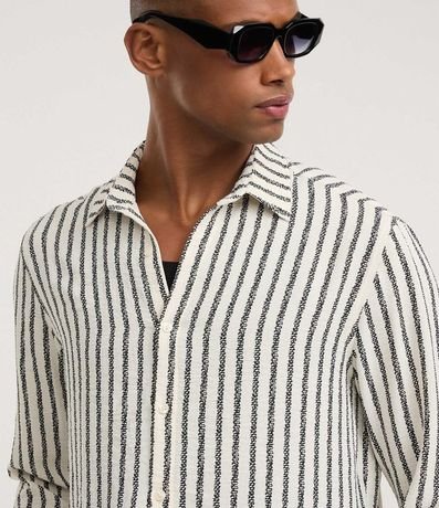 Camisa Comfort en Sastre con Rayas Verticales 4
