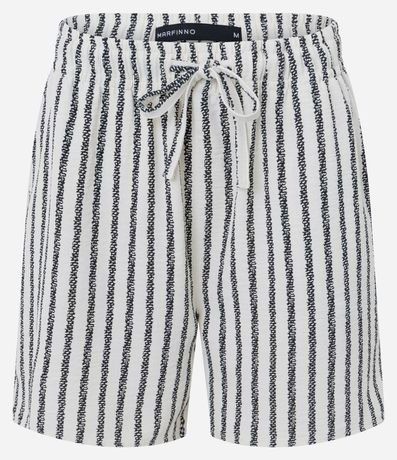 Bermuda de Playa con Textura y Rayas Verticales 6