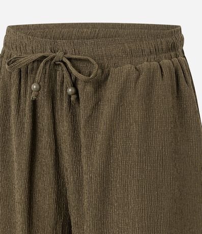 Pantalón Recto con Cintura Elástica y Lazo en la Cintura 2