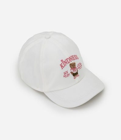 Gorra Infantil Aba Curva con Bordado de Oso - Talle U
