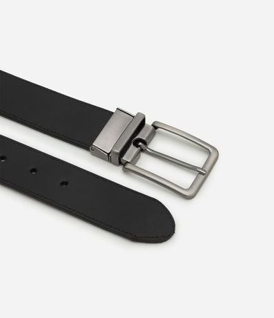 Cinturón Doble faz en Cuero de Gamurza y Napa con Hebilla Giratória 2