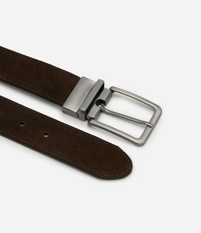 Cinturón Doble faz en Cuero de Gamurza y Napa con Hebilla Giratória 3