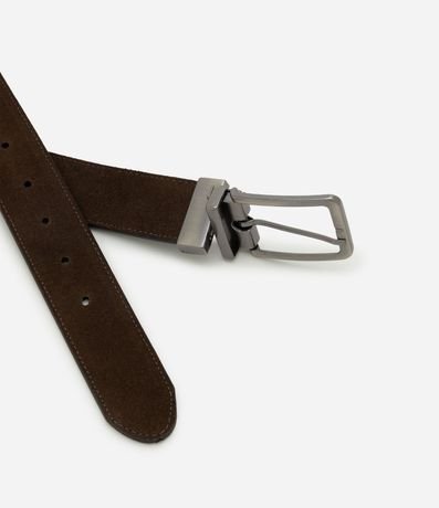 Cinturón Doble faz en Cuero de Gamurza y Napa con Hebilla Giratória 4