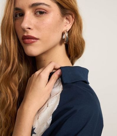 Remera College en Encaje con Sisa Raglan y Estampa Kansas 3