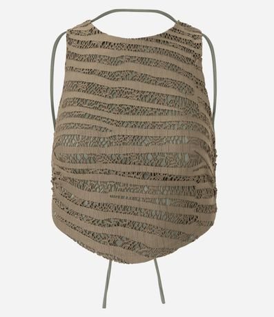 Blusa Frente Única en Encaje Texturizada 5