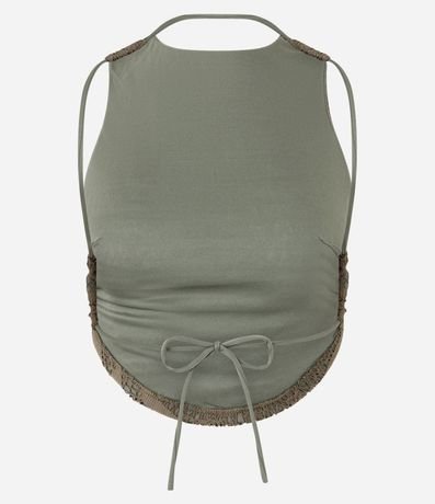 Blusa Frente Única en Encaje Texturizada 7