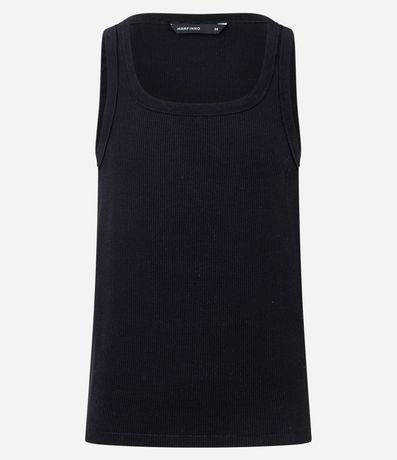 Musculosa en Rib con Textura Acanalada 5