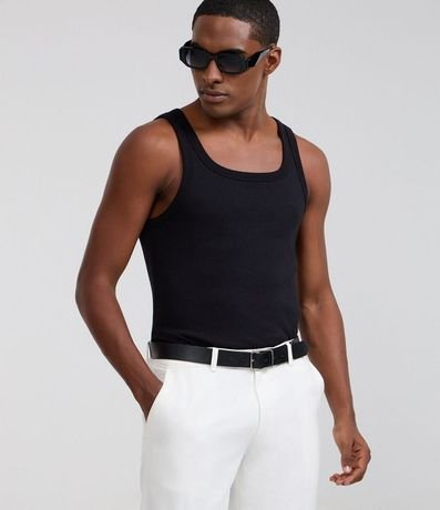 Musculosa en Rib con Textura Acanalada