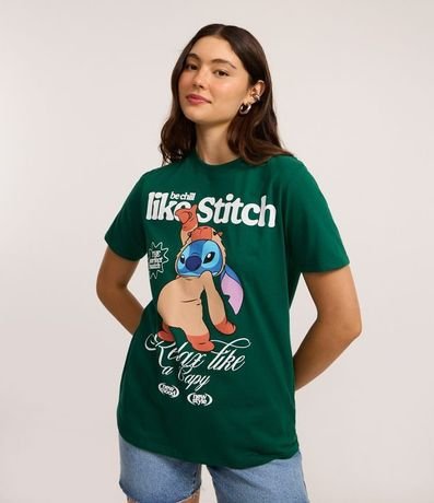 Remera T-shirt en Algodón con Estampa de Stitch Carpincho