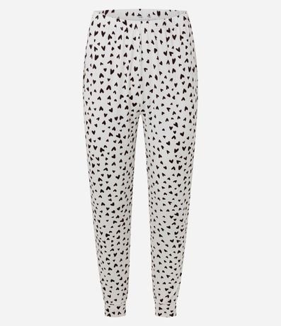 Pijama Largo Peach Touch con Estampado de Corazones 6