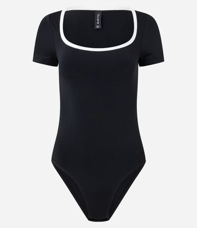 Body en Microfibra con Bies Contrastante en el Escote 5