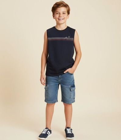 Musculosa Infantil con Estampa Rayas - Talle 5 a 14 años 1