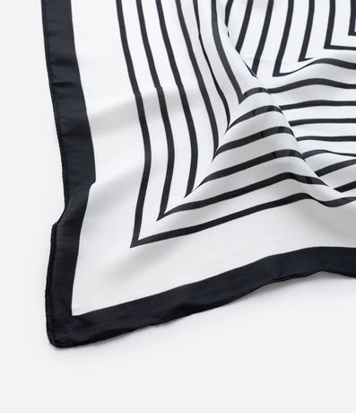 Pañuelo Satinado con Estampado Geométrico de Rayas 3