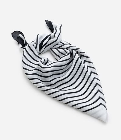 Pañuelo Satinado con Estampado Geométrico de Rayas 3