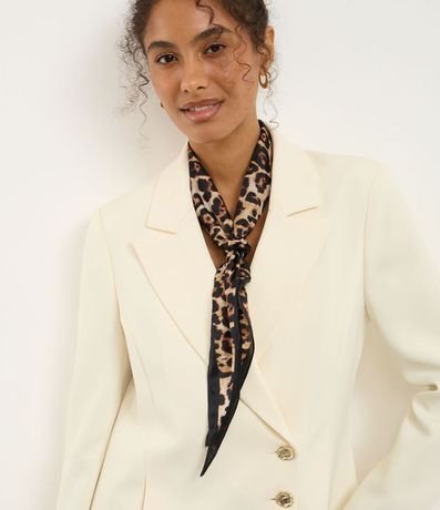 Pañuelo Satinado Estampado Animal Print con Argolla