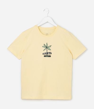 Remera Infantil Regular con Estampado de Palmeras - Talle 5 a 14 años 2