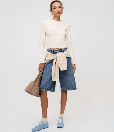 Suéter en Punto Texturizado con Cuello 2