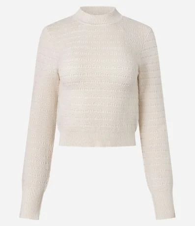 Suéter en Punto Texturizado con Cuello 4