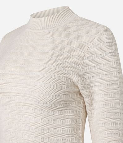 Suéter en Punto Texturizado con Cuello 5